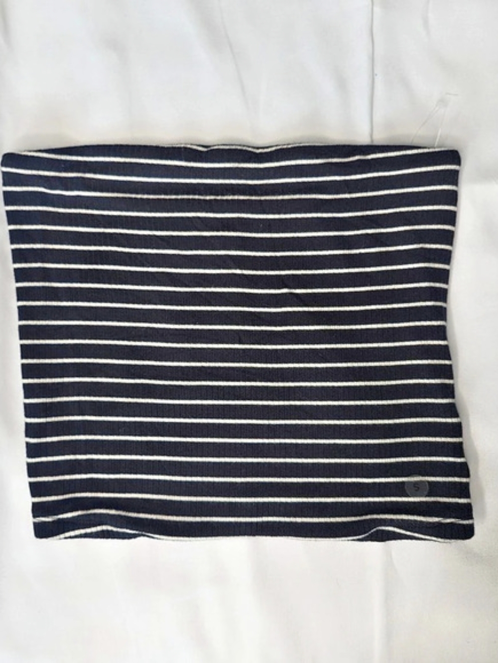 American Eagle Striped Crop Top in Black & White Size Small